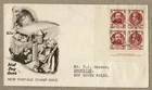 Australia 1951 WW Wide World Gold FDC Cover inc Imprint Block 4