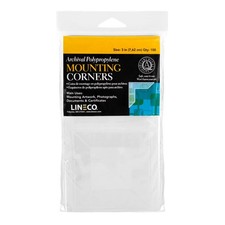Lineco Self-Adhesive Acid-Free Archival Polypropylene Mounting Photo Corners