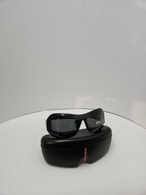 PRADA Futuristic Black Wrap Mask Logo PR30YS 30Y Fashion Limited Sunglasses
