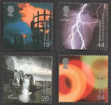 2000 Millennium. Fire and Light. SG 2129-2132