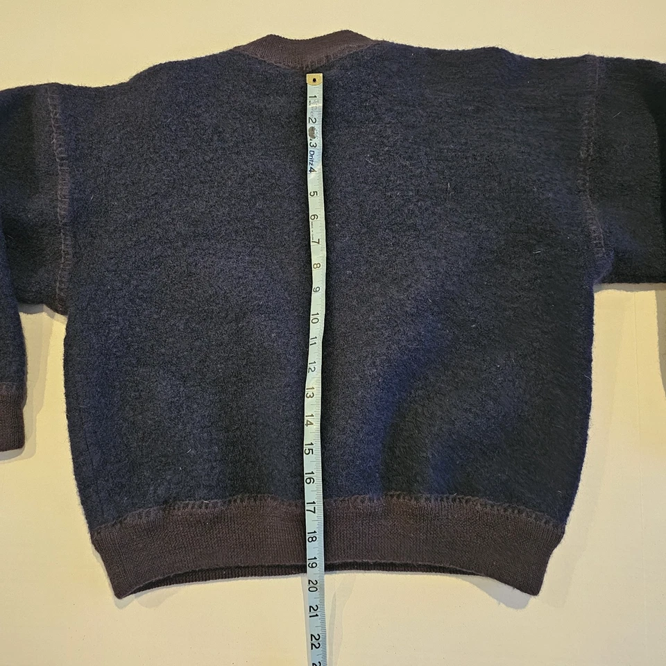 VINTAGE Structure 100% Wool Sweater Mens Blue Crewneck Pullover 90s- Size XL - Image 4 of 4