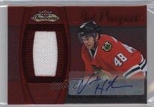 2015-16 Upper Deck Fleer Showcase Red Glow 7/25 Vincent Hinostroza #183 Auto 0c3