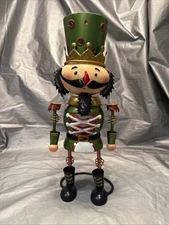 Pier 1 One Vintage NUTCRACKER Bobblehead TeaLight Christmas V RARE 15.25” VGUC