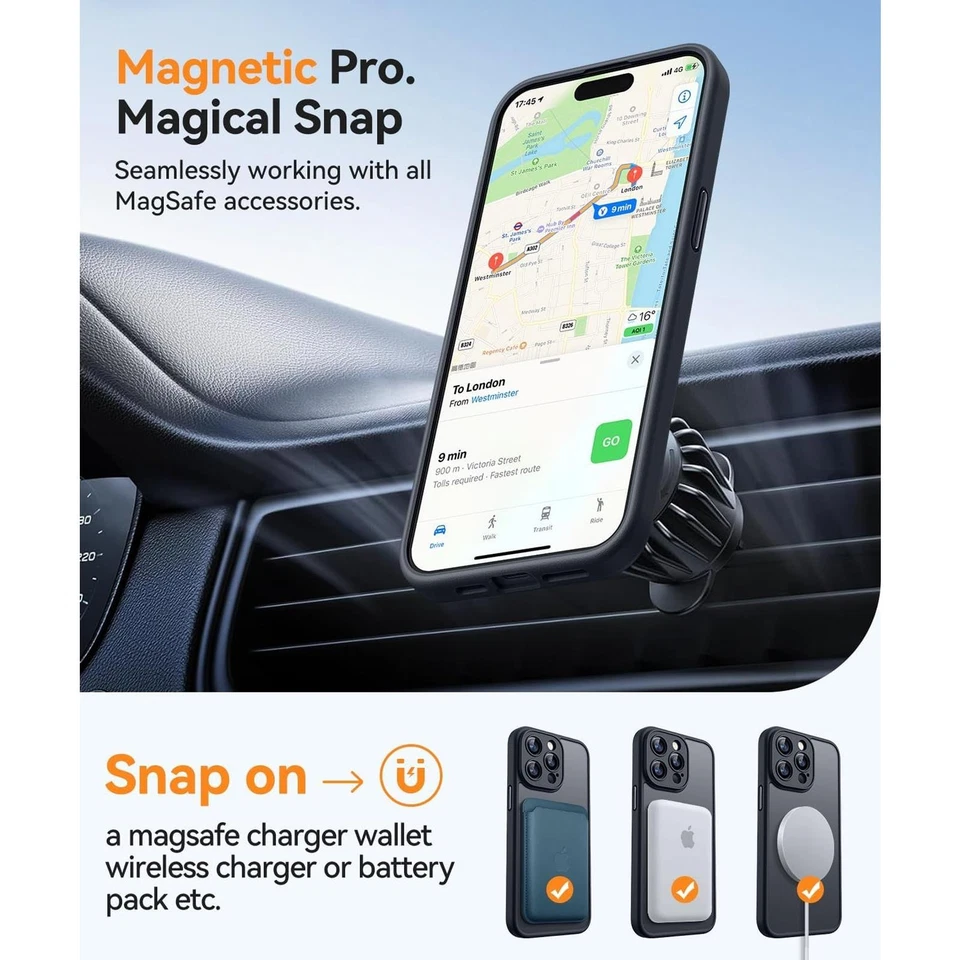MagSafe Hülle für iPhone Case Schutzhülle Silikon TPU Hardcase Kameraschutz matt - Bild 3 von 4