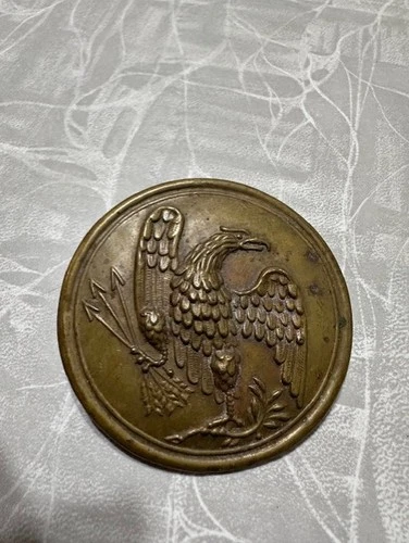 A brass U.S Military Eagle Breast plate or used on M1839 Infantry cartridge box