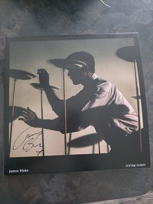 SIGNED & IN HAND  James Blake Trying Times WHITE 2LP Vinyl Autographed Jacket