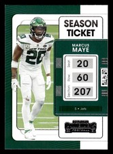 2021 Panini Contenders #77 Marcus Maye Season Ticket Near Mint