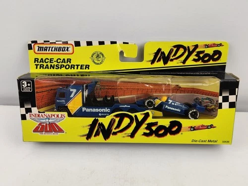 Matchbox Indy 500 RACE CAR TRANSPORTER Panasonic 1:64 DieCast 32620 Vintage 1990