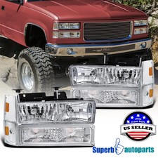Fits 1988-1993 Gmc Suburban Tahoe Silverado Head Lightsbumpercorner Lamps