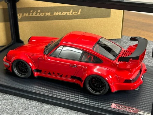 Zündmodell 1/18 Porsche 911 964 RWB Wide Body Coupe 1990 rot Resin IG2457 - Bild 2 von 12