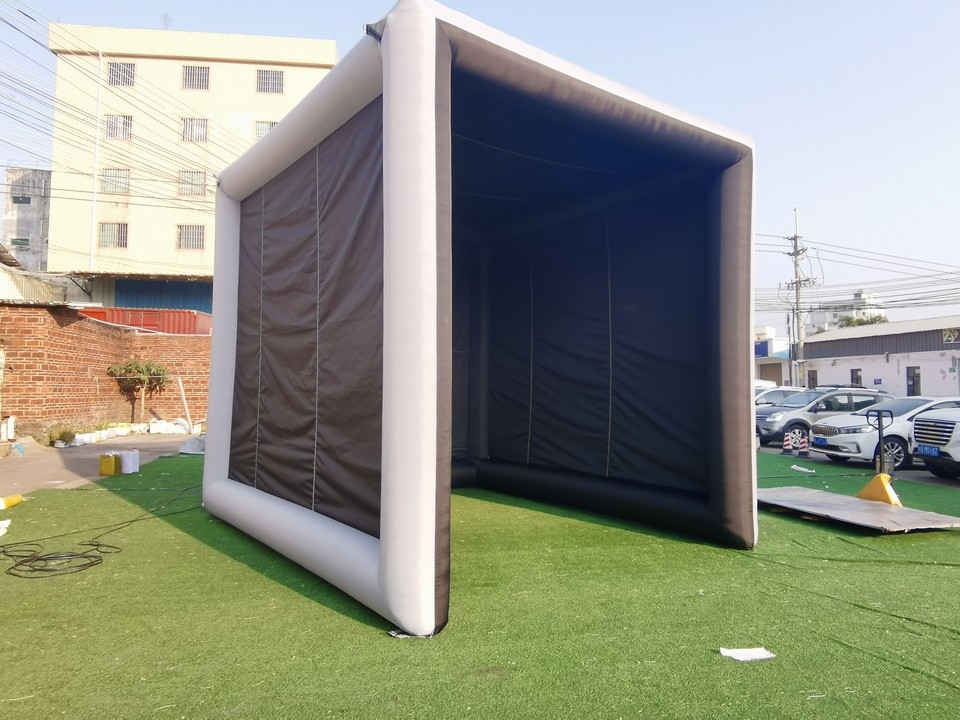 10x9x9ft Oxford Inflatable Golf Practice Swing Simulator Net Cage Tent ...