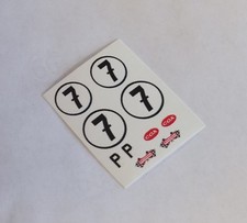 1/32 Strombecker Eldon slot car WATERSLIDE Decal Sheet 7 CHAPARRAL 2d