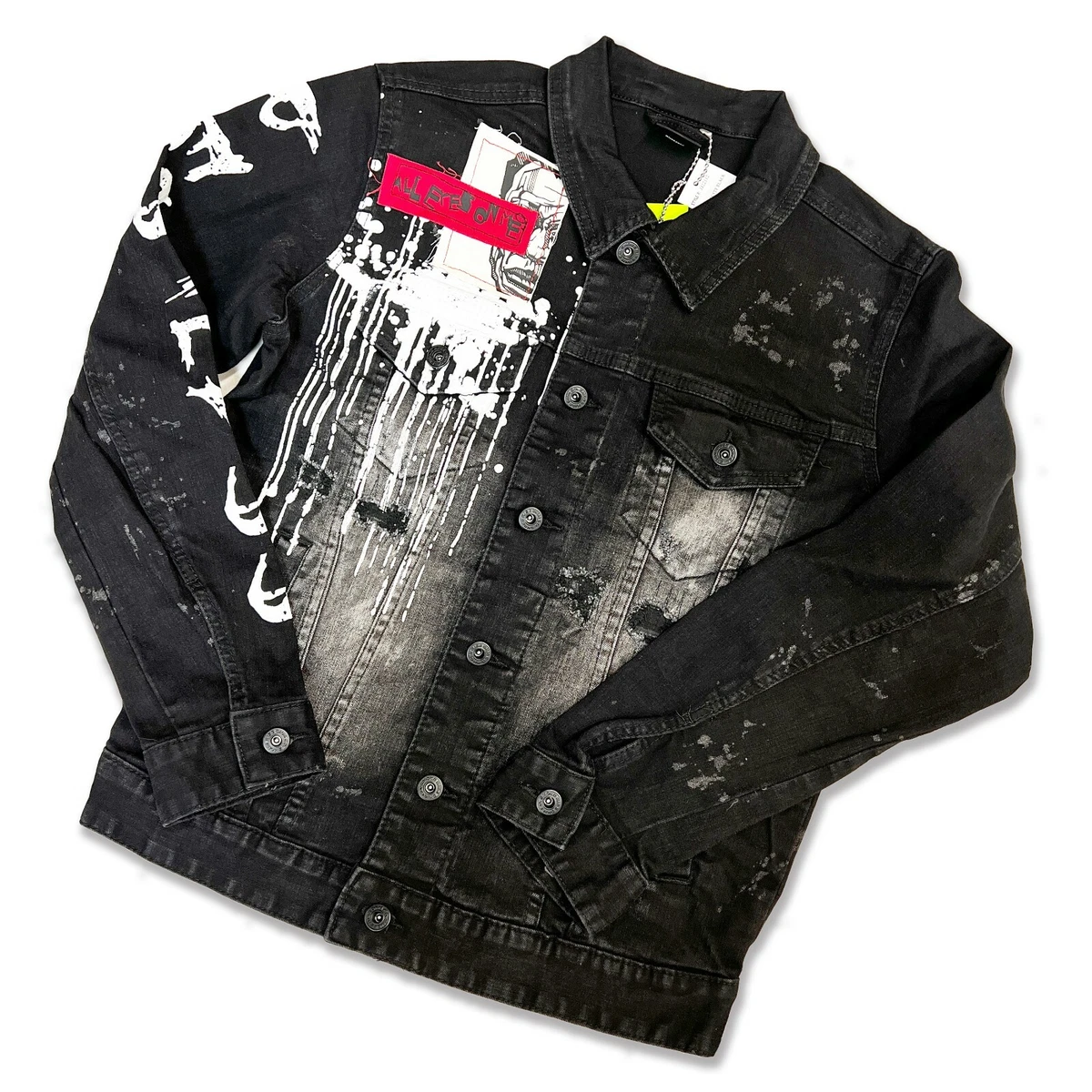 LV Spray Denim Jacket - Luxury Multicolor