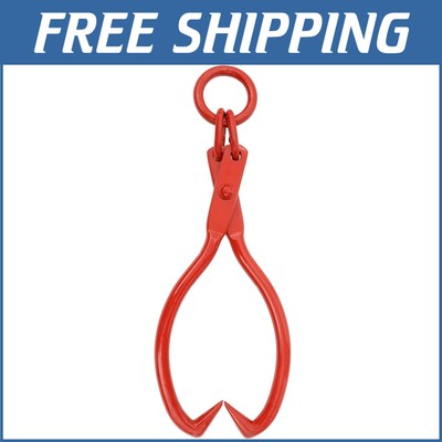 Red 25-Inch Log Grabber & Skidding Hook with Chain Connection for Easy Transport