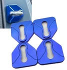 4x Polished Blue Aluminum Door Latch Striker Cover Fits Legacy Outback Forester