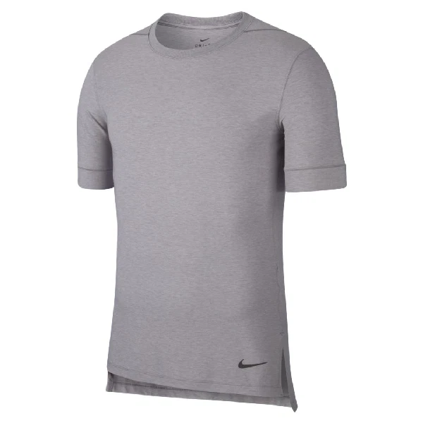 NIKE Yoga Transcend Dri-Fit t-Shirt- S- NEW- $50 heather grey athletic tee