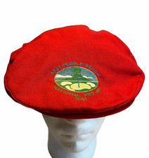 Vintage 1991 AT&T Pebble Beach Pro- Am Flat cap Newsboy Red Rare