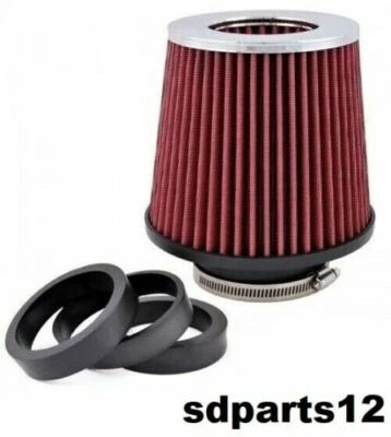 Filtre À Air Cornet Kit d'Admission Direct Rouge Sport DoubleEntree Pour Audi VW - Photo 1/4