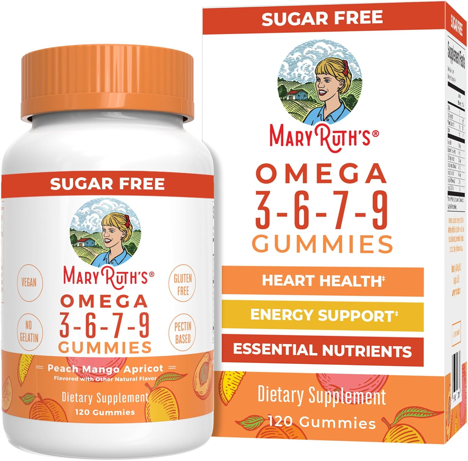 Vegan Omega 3 6 7 9 Gummies by Maryruth'S | up to 4 Month Supply | Omega 3 Suppl