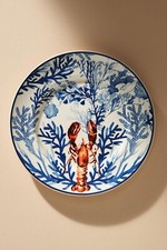 New Anthropologie Sea Life Blue Lobster Dessert Plate