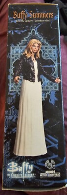 buffy white dress leather jacket the Vampire Slayer 1999 ToyFare Exclusive Prophecy Girl Never Used long tail wedding dress