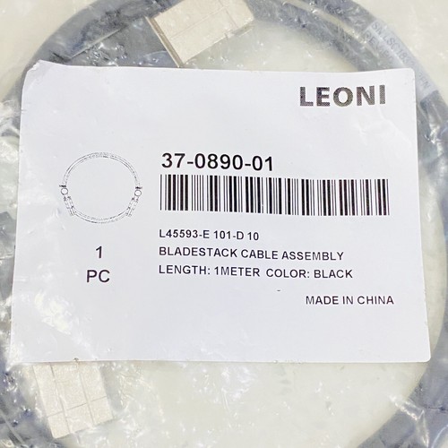 Leoni 37-0890-01 Bladestack Stacking Cable 1 Meter Black NEW Sealed - Afbeelding 7 van 7