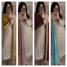 PAKISTANI 3 PIECE STITCHED KURTIS AND KURTAS SETS INDIAN DESIGNER SALWAR KAMEEZ