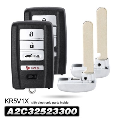 2x Smart Keyless Remote Key Fob for Acura MDX RDX 2014-2020 KR5V1X A2C32523300