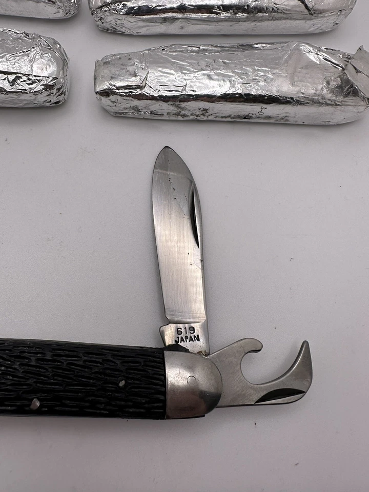 5x VINTAGE JAPAN 619 SWISS ARMY BOY SCOUT MUTLI BLADE POCKET KNIFE KNIVES TOOLS - Image 2 of 4