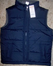 Winter Vest Navy Gymboree Quilted Zip Vest Boy size XS 3-4 New