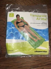 Clearwater Vintage Inflatable 65x23" Air Mat Green New
