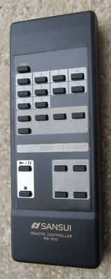 Sansui RS-1510 Remote Control For CD-390 5 Disc CD Changer Working CLEAN! EXC!