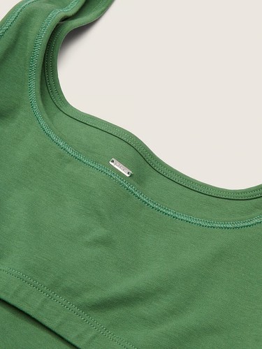 VS PINK || Cotton Contour Crop Tank Top in Forest Pine - Gr. Medium - Bild 4 von 10