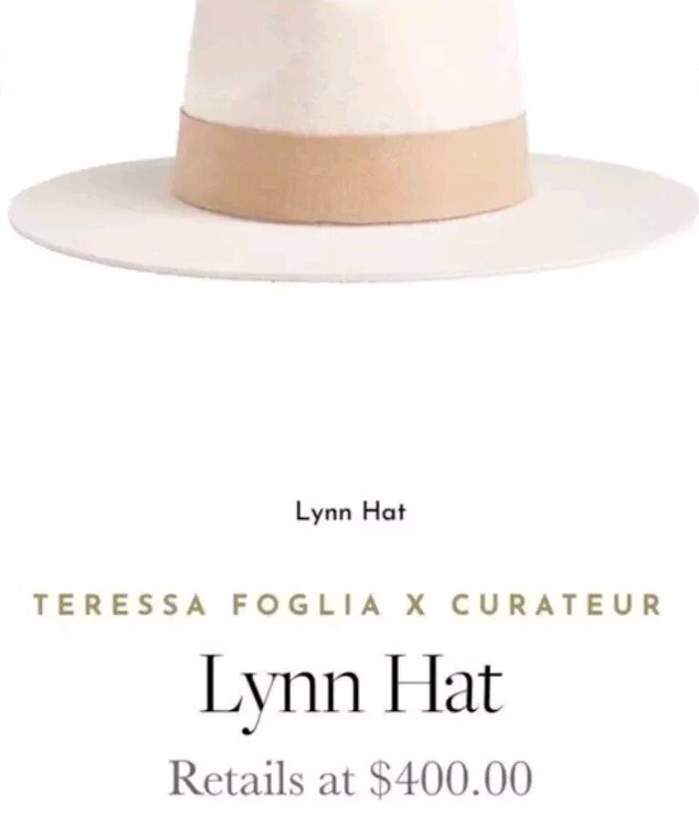 TERESSA FOGLIA X Curateur Rachel Zoe Fedora Vegan Suede Boho - Main Image