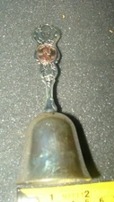 Vintage Linclon Penny Silver Plated Holland Dutch Bell Collectible 