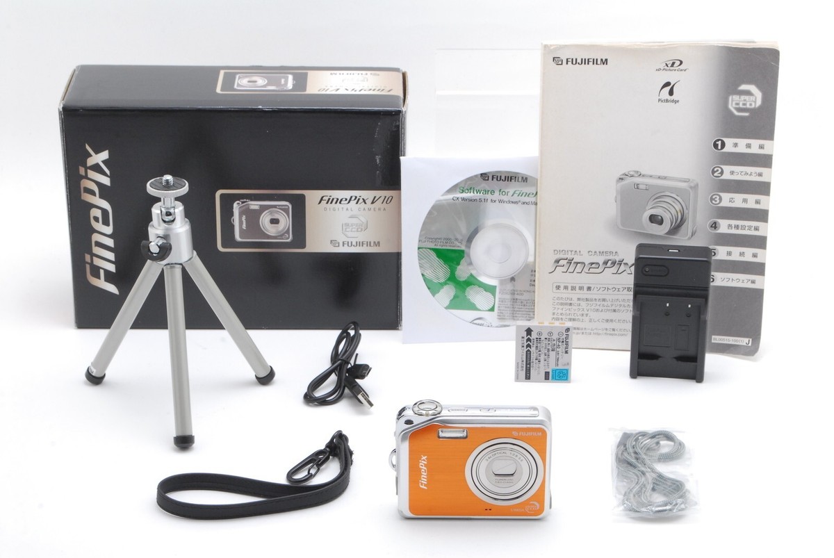 N Mint】Fujifilm Finepix V10 5.1MP Orange Compact Digital N Mint】Fujifilm Finepix V10 5.1MP Orange Compact Digital