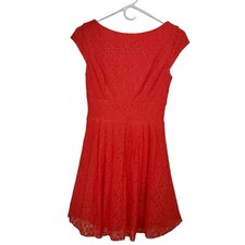 B. Darlin Sleeveless Fit & Flare Lace Overlay Mini Dress Juniors Size 5/6 New