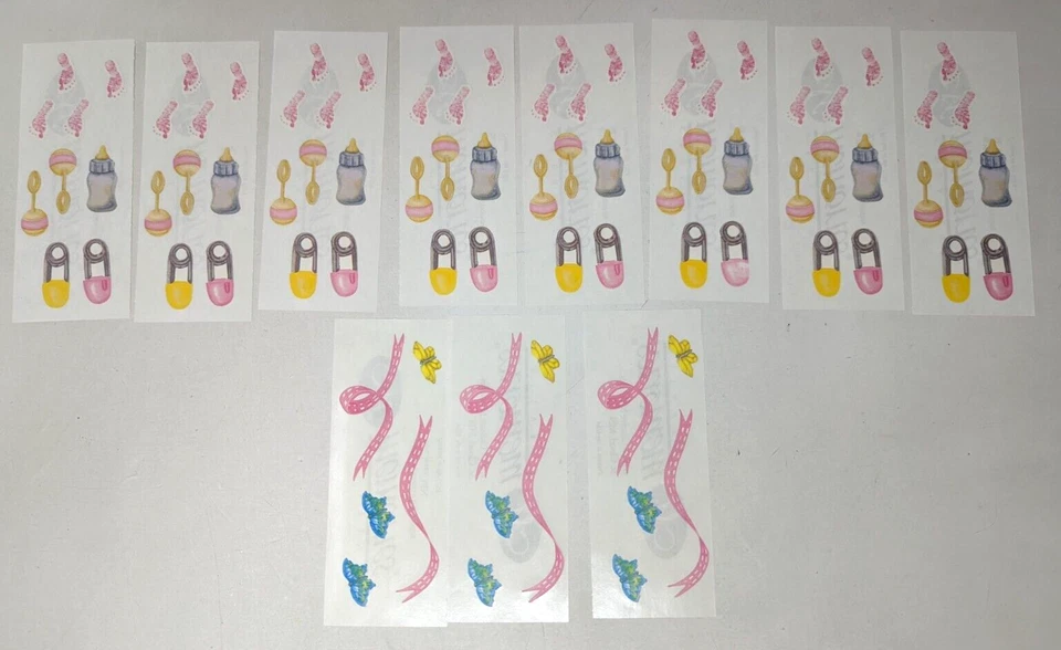 Creative Memories Baby девочек первых лет розовый альбом наклейки 85 лот DW22 - Изображение 2 из 4