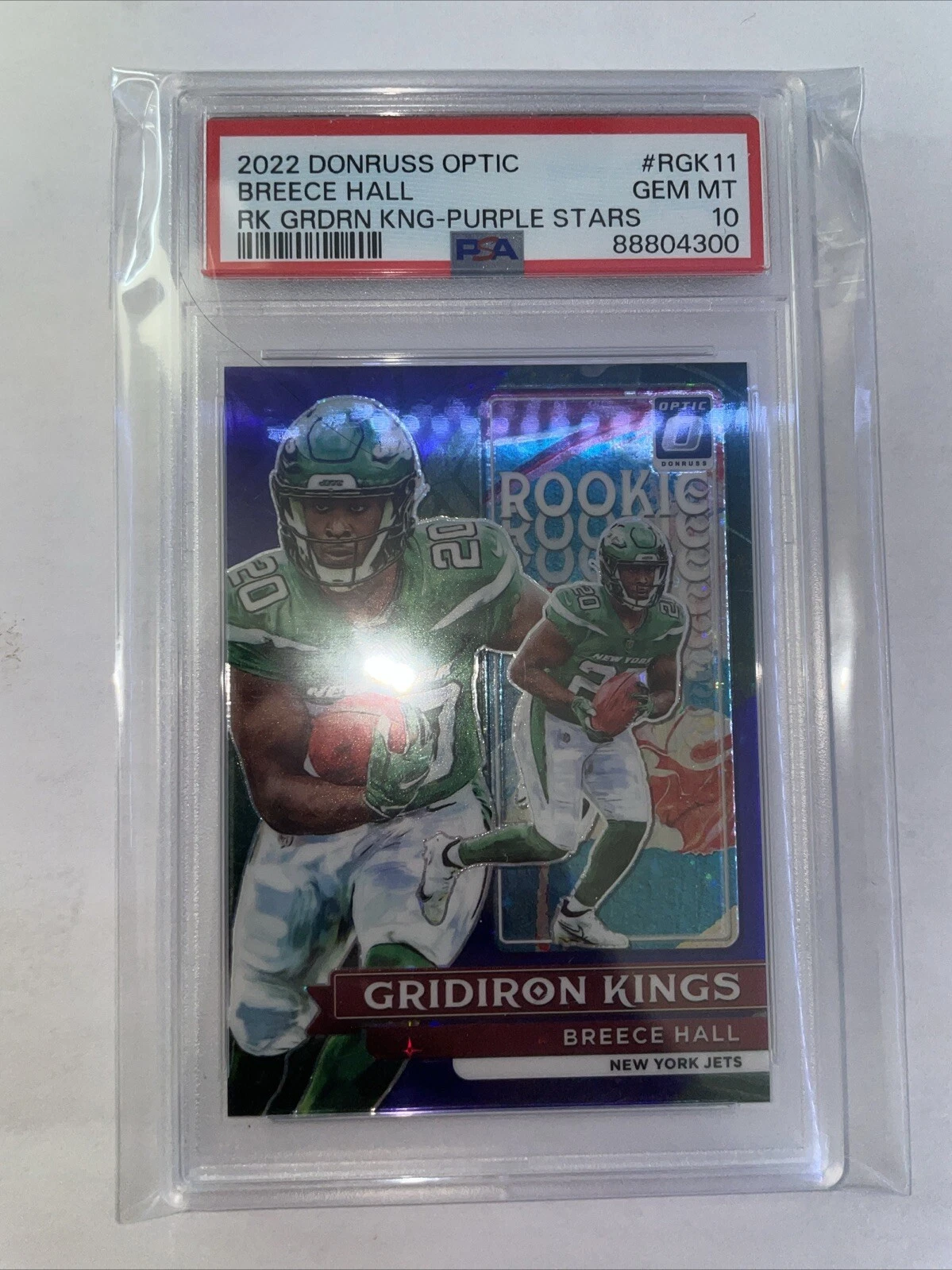 Breece Hall Panini Donruss Optic Rookie Gridiron Kings #RGK11 Purple Stars