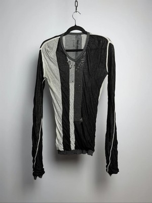 Rick Owens SS17 Walrus Reversible Crinkled Panel Knit Size M Milk / Black