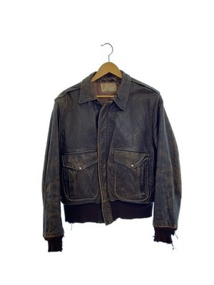 50S/Guide Master Wolf/Leather Jacket Blouson/-/Leather/Brw/Plain 3695