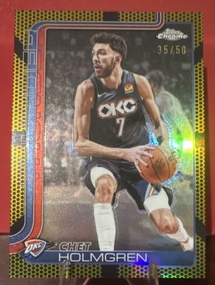 Topps Chrome Update Chet Holmgren Oklahoma City Thunder Numbered 35/50