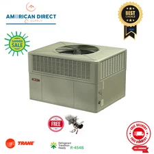 Trane 5 Ton Heat Pump Ac Package Unit 460V / 3Ph RTU/Horizontal  14.3 SEER