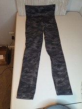 Spanx High Rise Full Length Camo Leggings Gray Medium