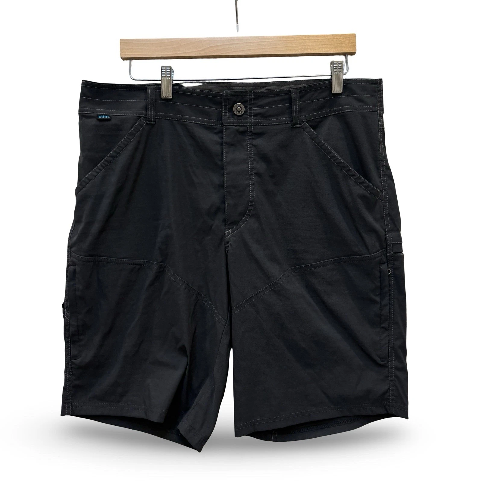 Kuhl Shorts Mens Size 36 Gray Renegade Cargo Hiking Camping 10" Inseam Stretch