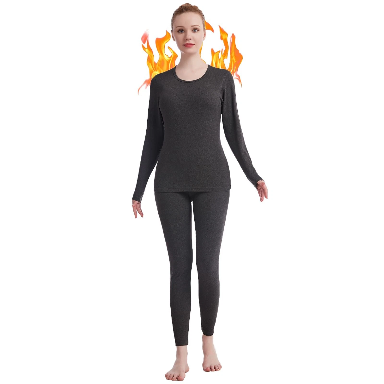 Thermal Underwear Women Plain Ultra Soft Long Thermal Underpants Ski Underwear...