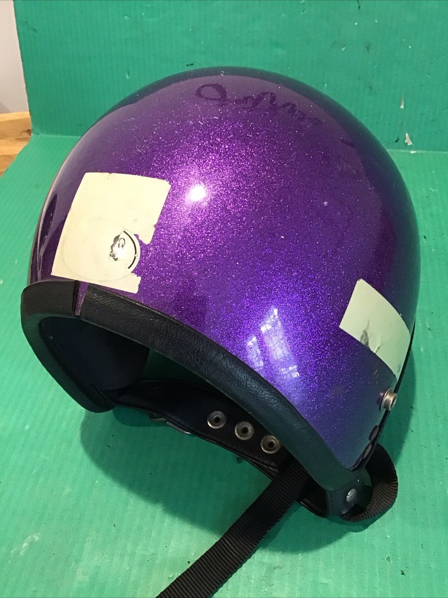 Vintage Rare Arthur Fulmer Purple Metalflake Motorcycle Helmet