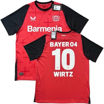 2024/25 Bayer Leverkusen Authentic Home Jersey #10 Wirtz Large Castore Pro kit