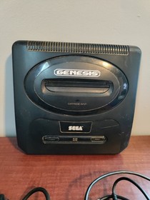 SEGA Genesis MK-1631 Black Home Video Game Console Tested Works No Power Cord
