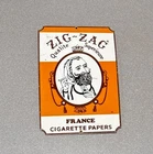 VINTAGE 12” ZIG ZAG CIGARETTE PAPERS PORCELAIN SIGN CAR GAS OIL TRUCK MOTORCYCLE